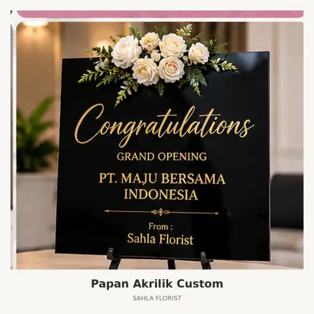 Papan Bunga Akrilik Sintang